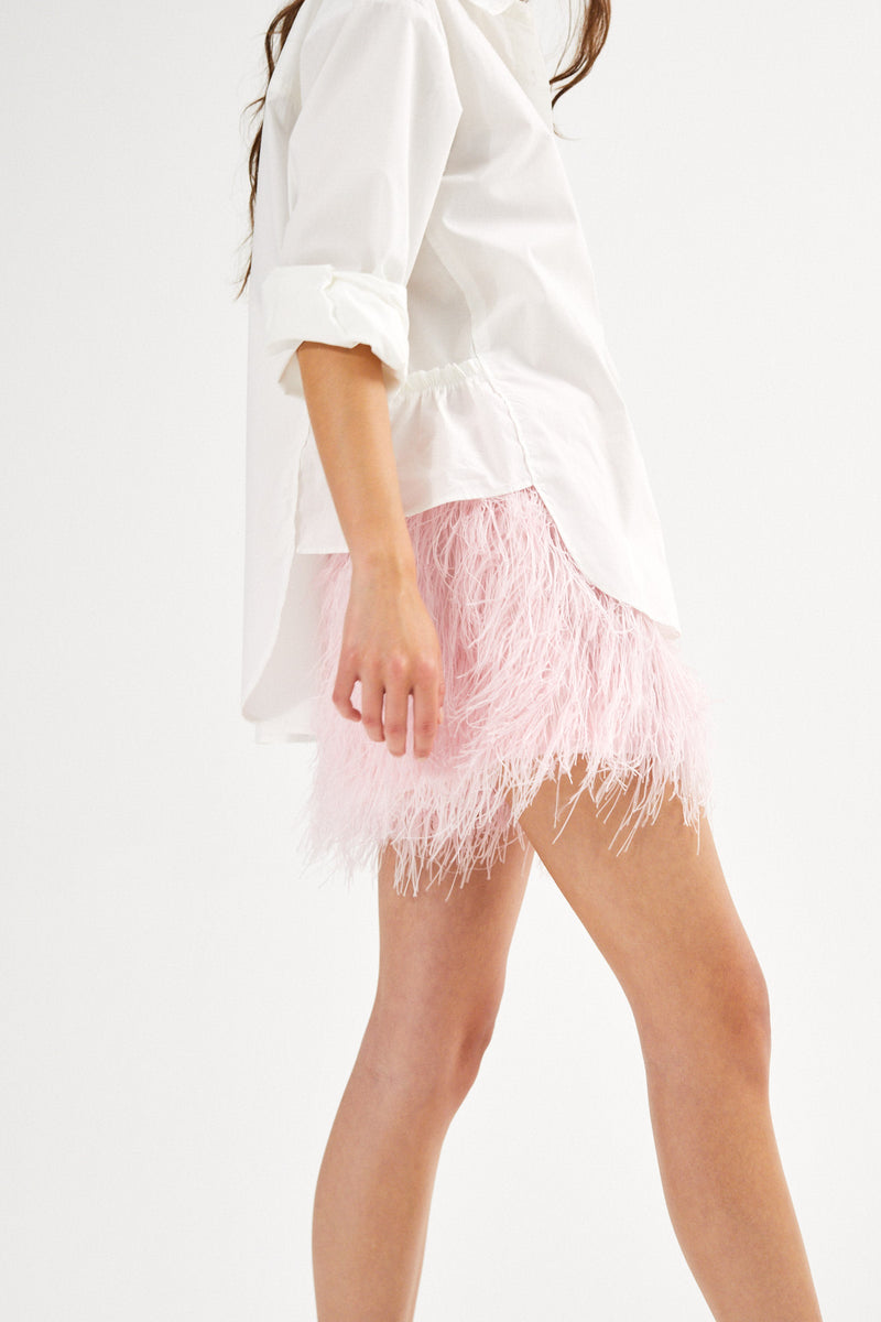 Roxana - Plume shorts I Powder pink 4 - Rabens Saloner