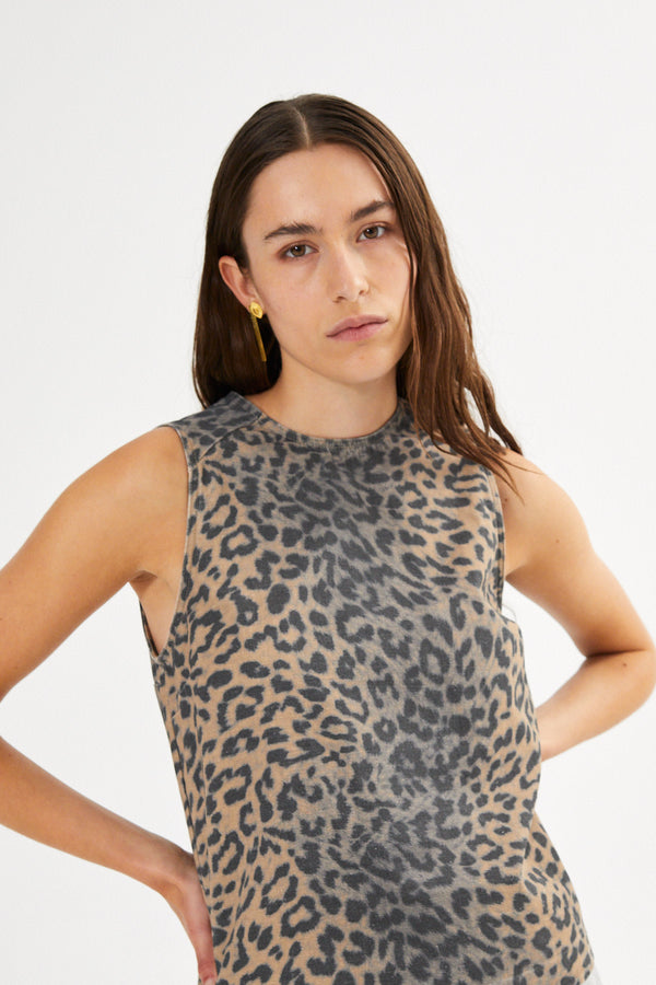 Piper - Leopard print tank top I Leopard 1 - Rabens Saloner
