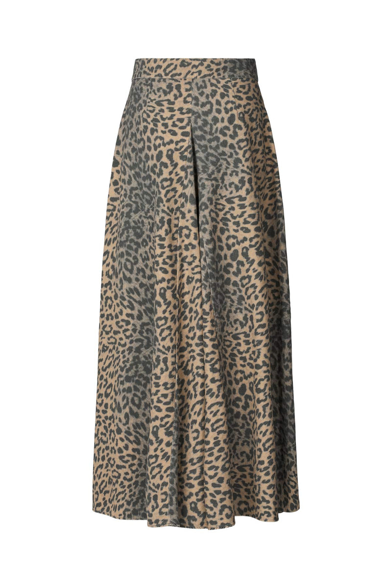 Natja - Leopard print button skirt I Leopard 4 - Rabens Saloner