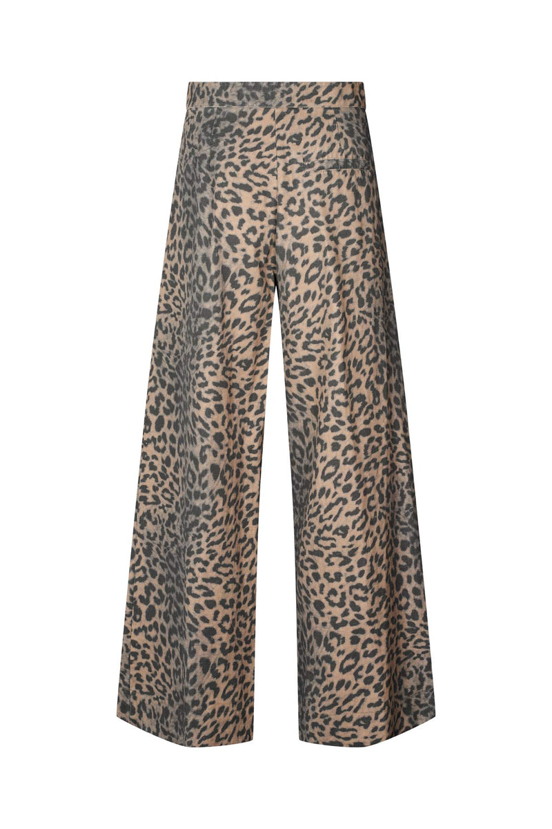 Inja - Leopard print wide leg pants I Leopard 4 - Rabens Saloner