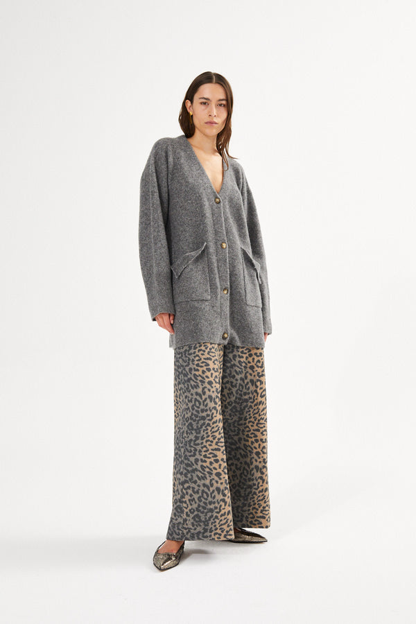 Inja - Leopard print wide leg pants I Leopard 1 - Rabens Saloner