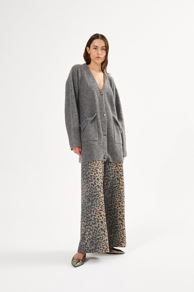 Inja - Leopard print wide leg pants I Leopard 1 - Rabens Saloner