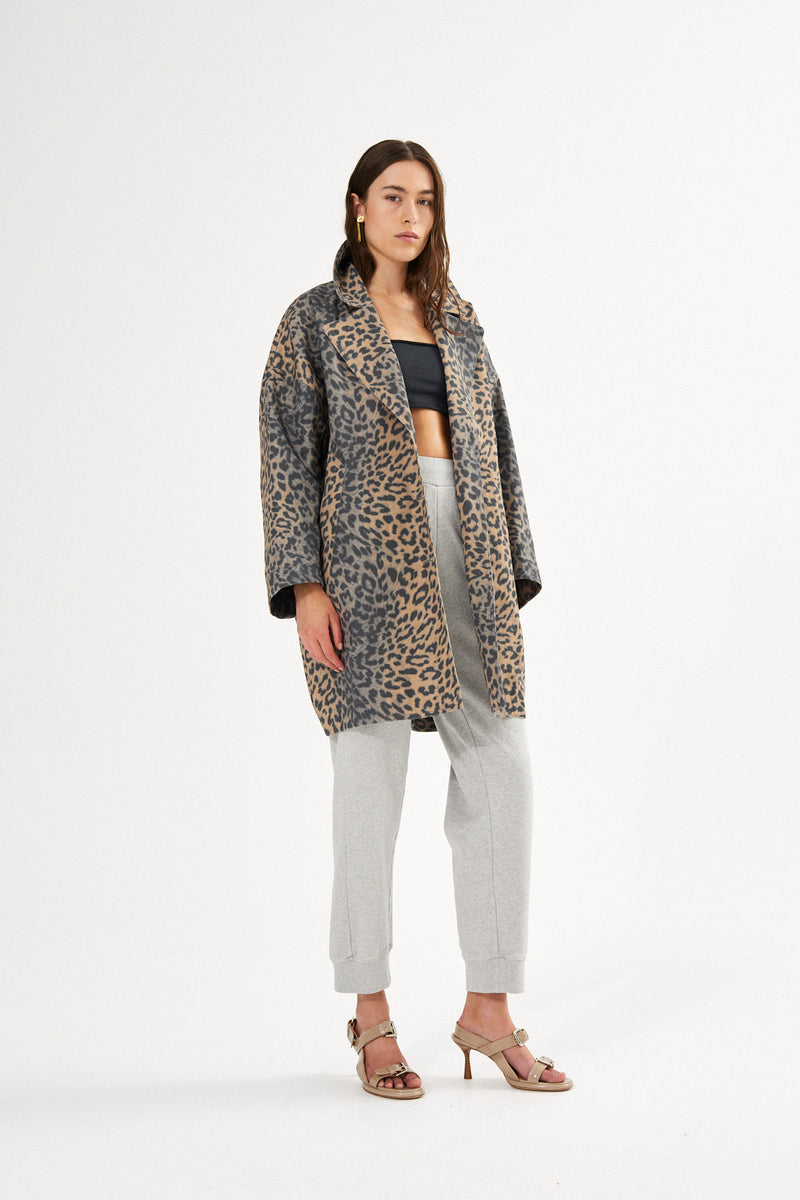 Jacqline - Leopard print oversize jacket I Leopard 1 - Rabens Saloner