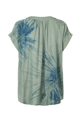 Jolin - Cartwheel blouse I Ocean combo 2 - Rabens Saloner