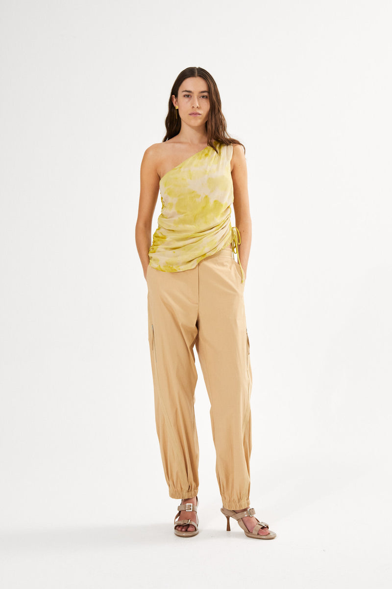 Ginna - Fusion one shoulder top I Lemon combo 1 - Rabens Saloner