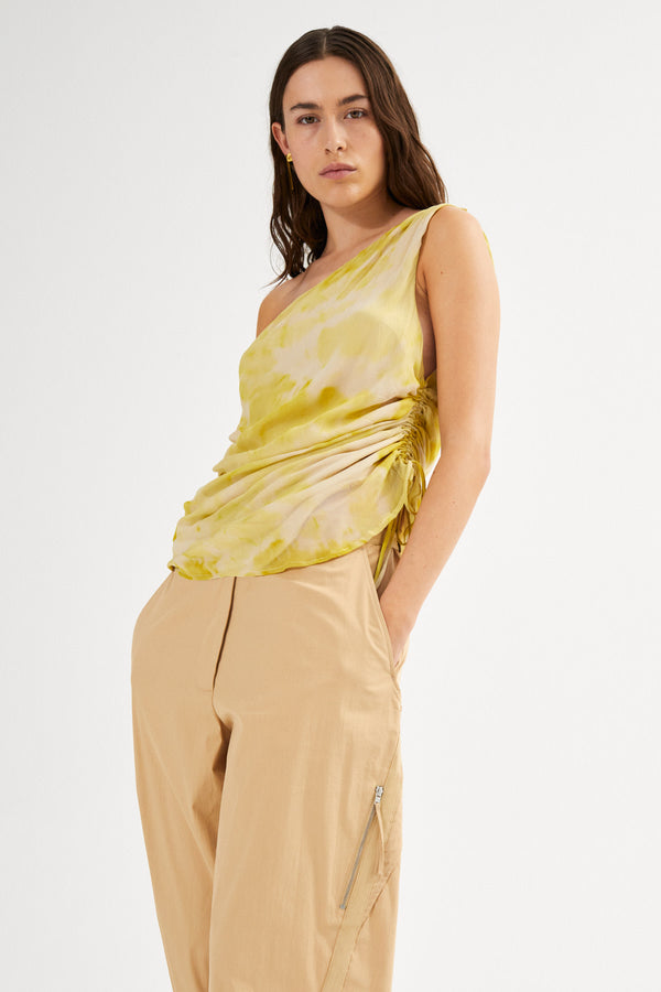 Ginna - Fusion one shoulder top I Lemon combo 2 - Rabens Saloner