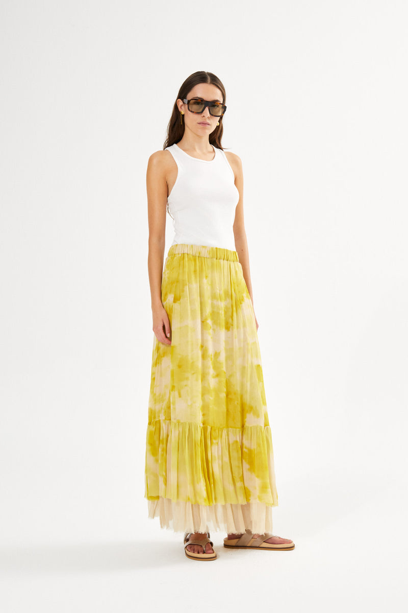 Fanni - Fusion skirt I Lemon combo 1 - Rabens Saloner