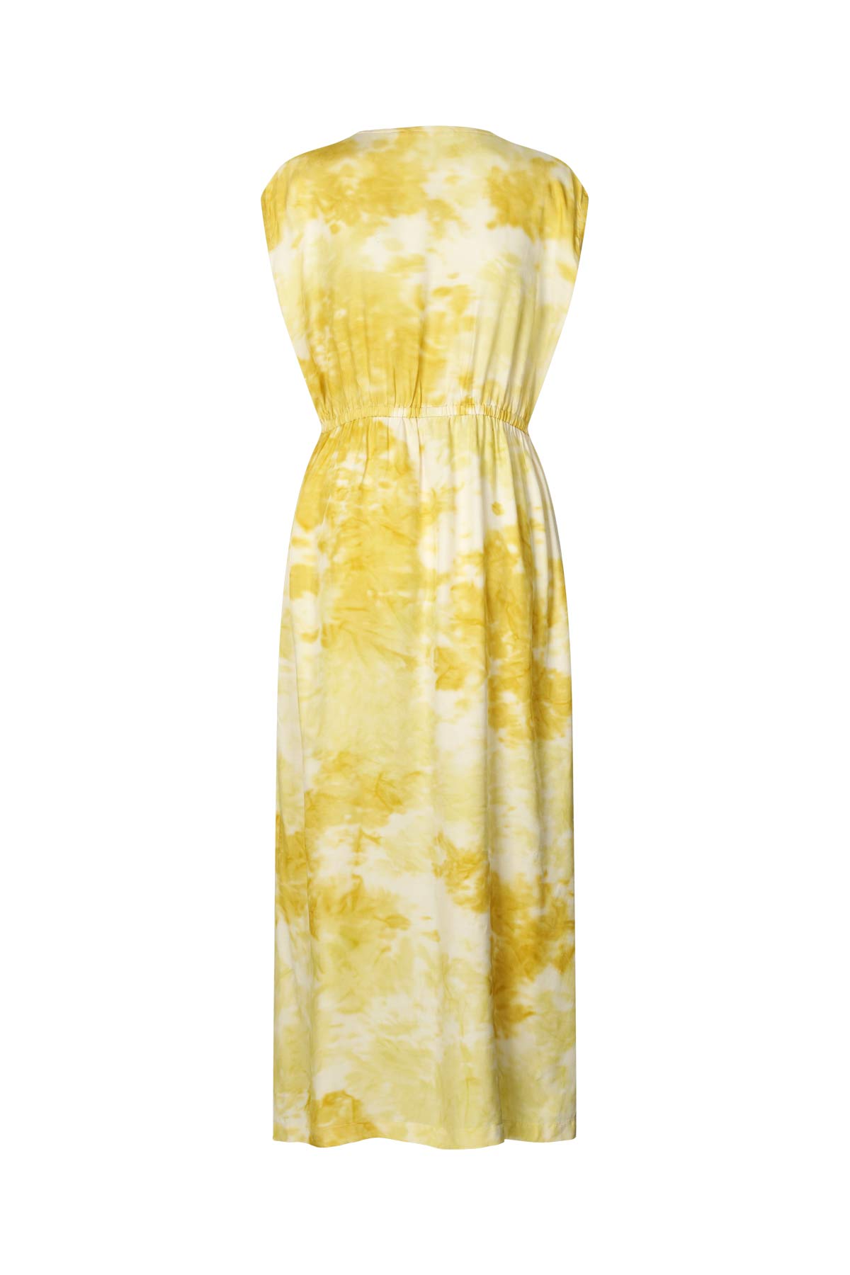 Indi - Fusion elastic waist dress I Lemon combo 2 - Rabens Saloner