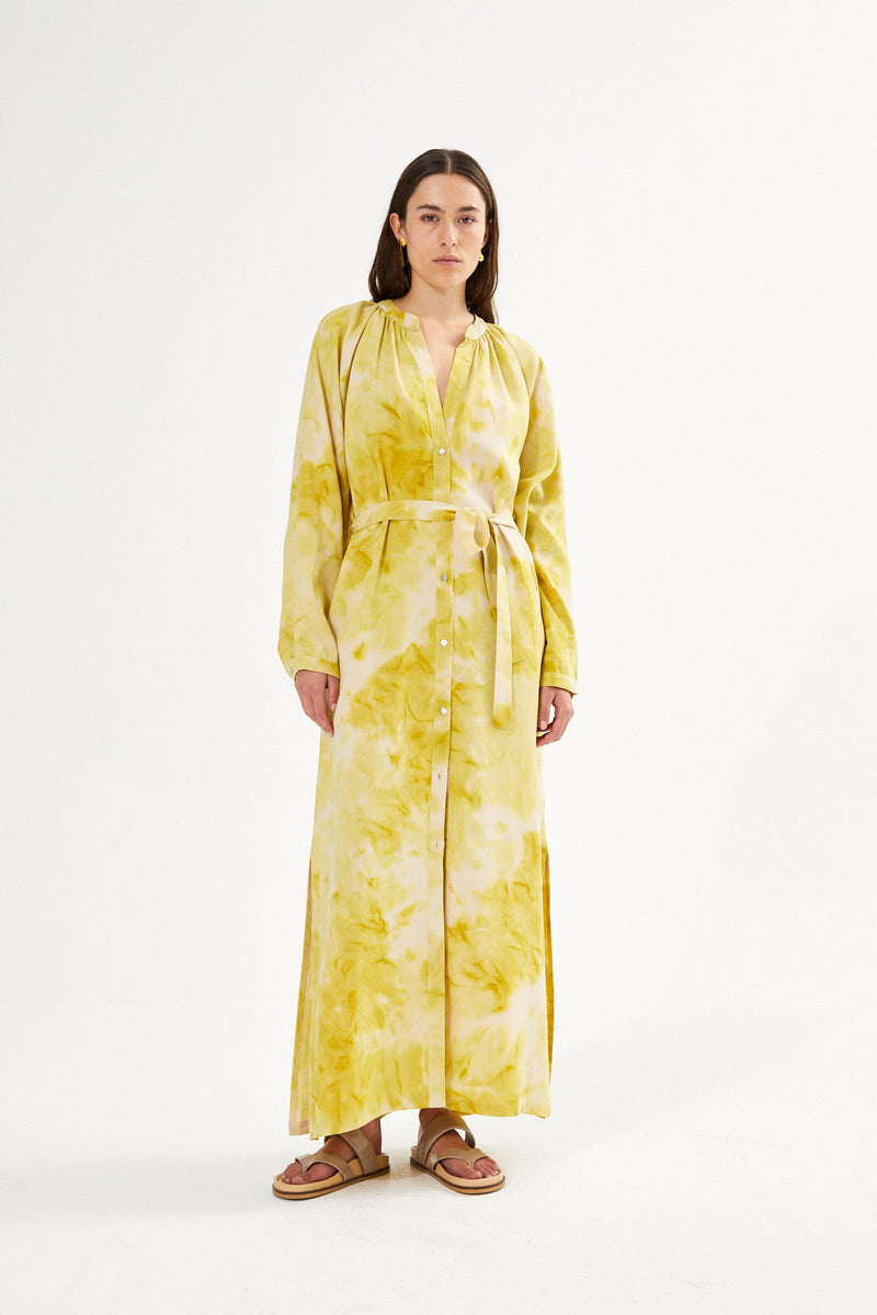 Ingela - Fusion belt dress I Emerald combo 4 - Rabens Saloner