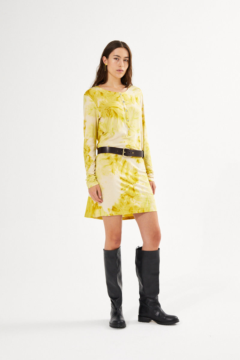 Hue - Fusion jersey dress I Lemon combo 3 - Rabens Saloner