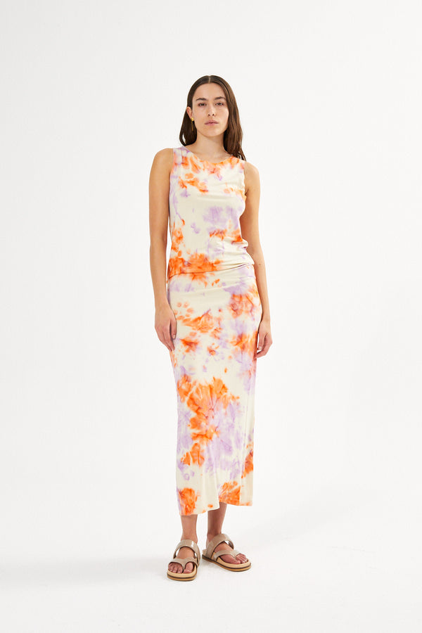 Niara - Fusion long tank dress I Ametrine combo 1 - Rabens Saloner