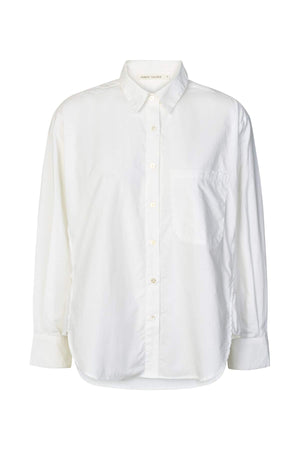 Djana - Poplin side gather shirt I White White XS 3 - Rabens Saloner