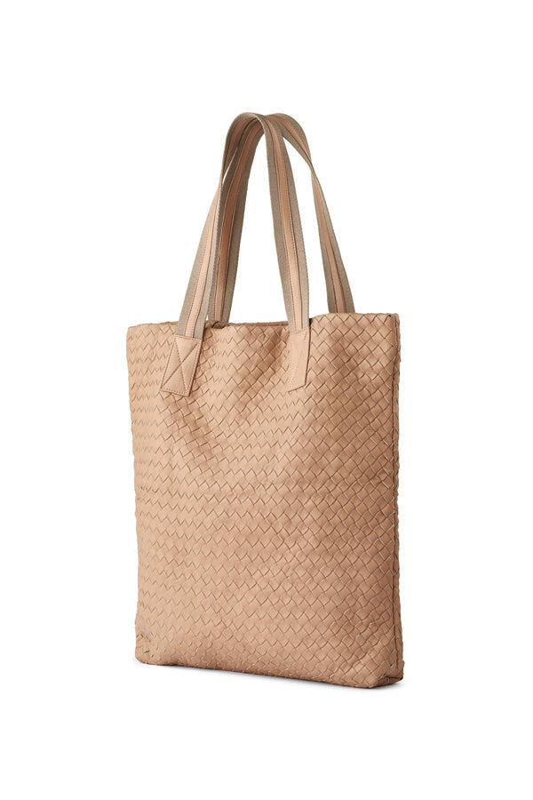 Cefora - Basket weave leather tote bag I Blush Blush O/S 1 - Rabens Saloner