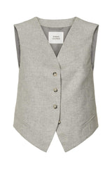 Favour - Drapy tailoring vest I Grey melange Grey melange XS 5 - Rabens Saloner