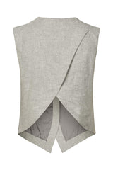 Favour - Drapy tailoring vest I Grey melange 6 - Rabens Saloner