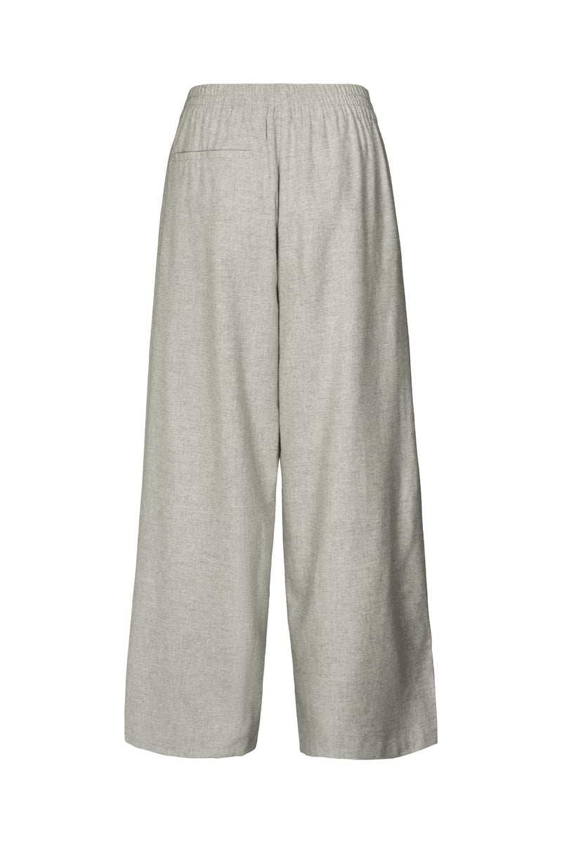 Everdeen - Drapy tailoring relaxed pants I Grey melange 9 - Rabens Saloner