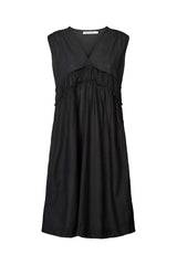 Hyben - Cotton short dress I Black Black XS 1 - Rabens Saloner