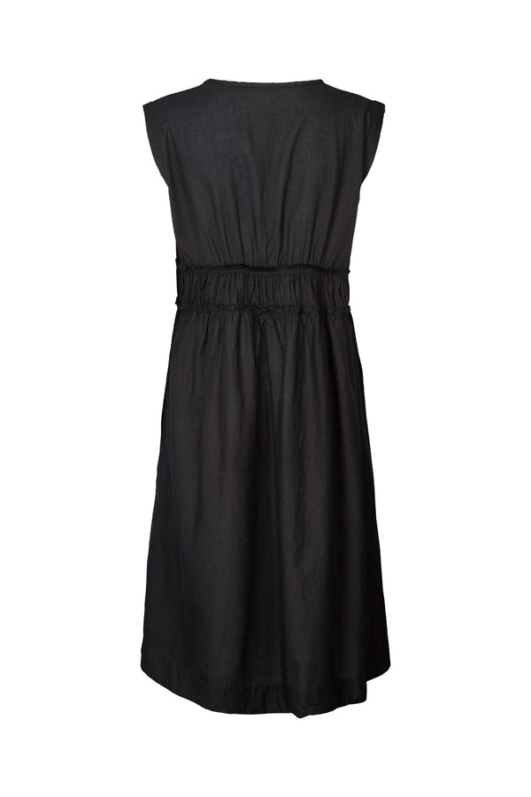 Hyben - Cotton short dress I Black 2 - Rabens Saloner