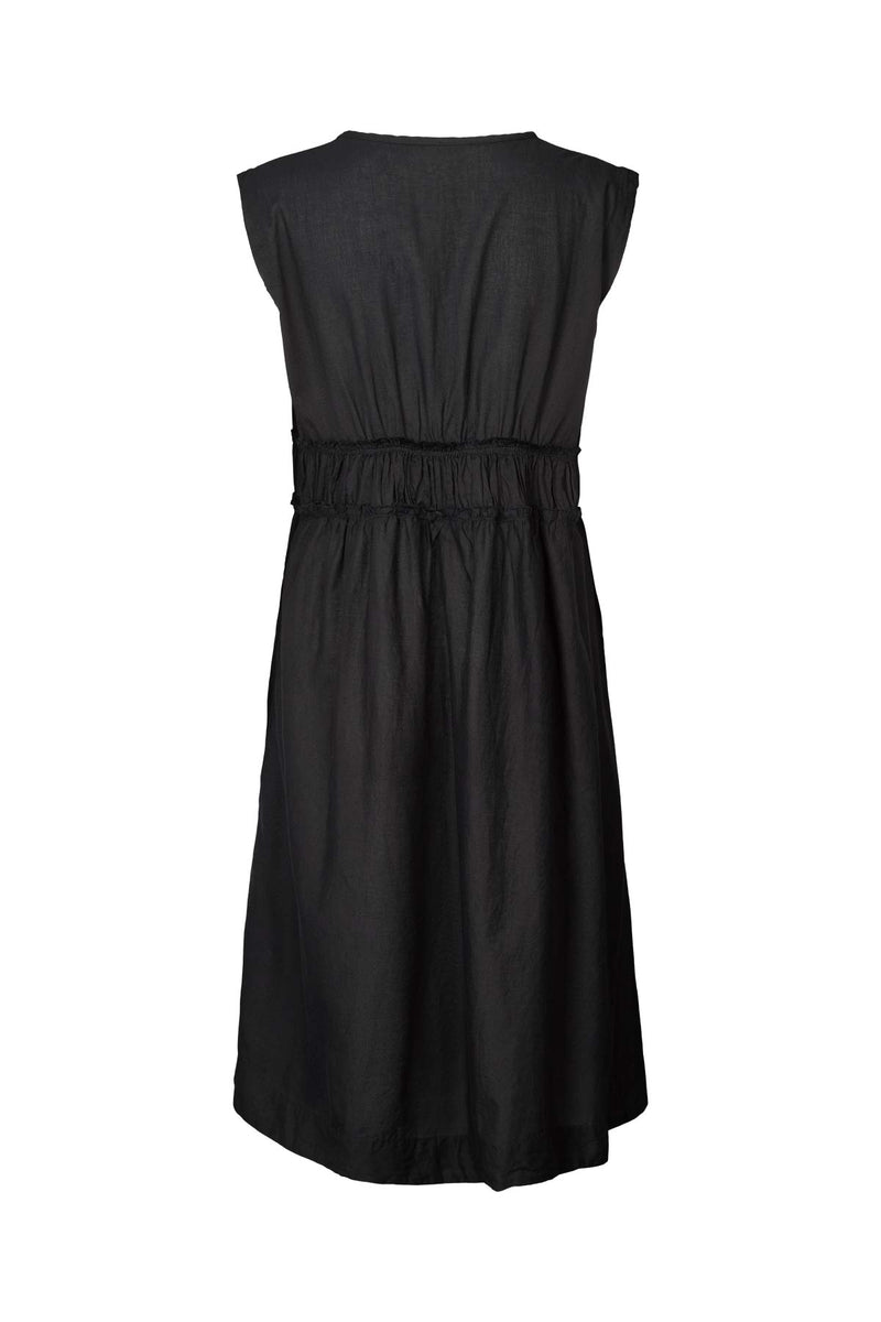 Hyben - Cotton short dress I Black 2 - Rabens Saloner
