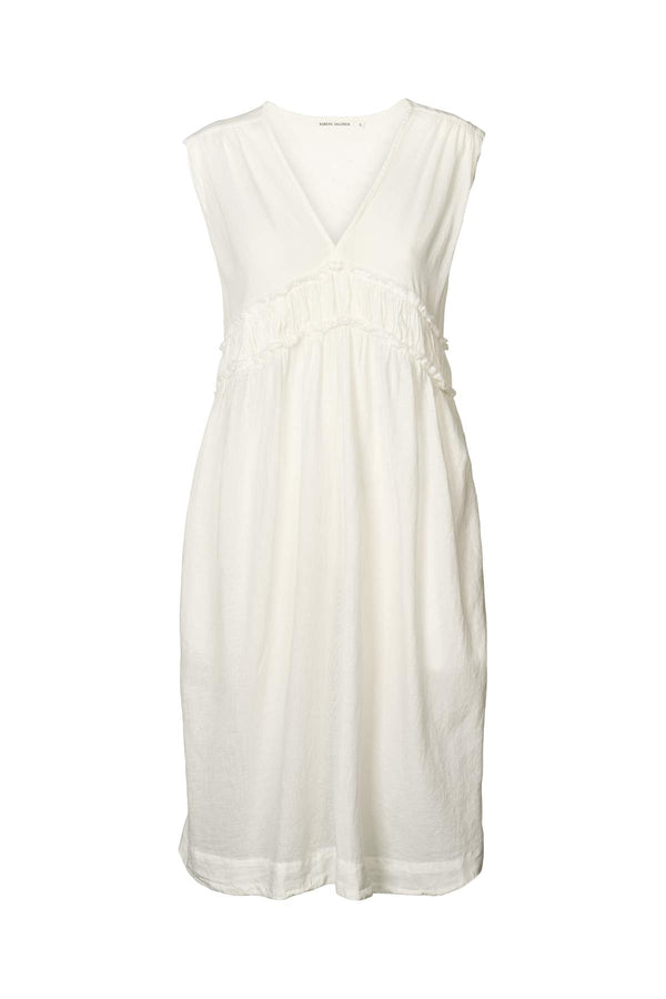 Hyben - Cotton short dress I White White XS 1 - Rabens Saloner