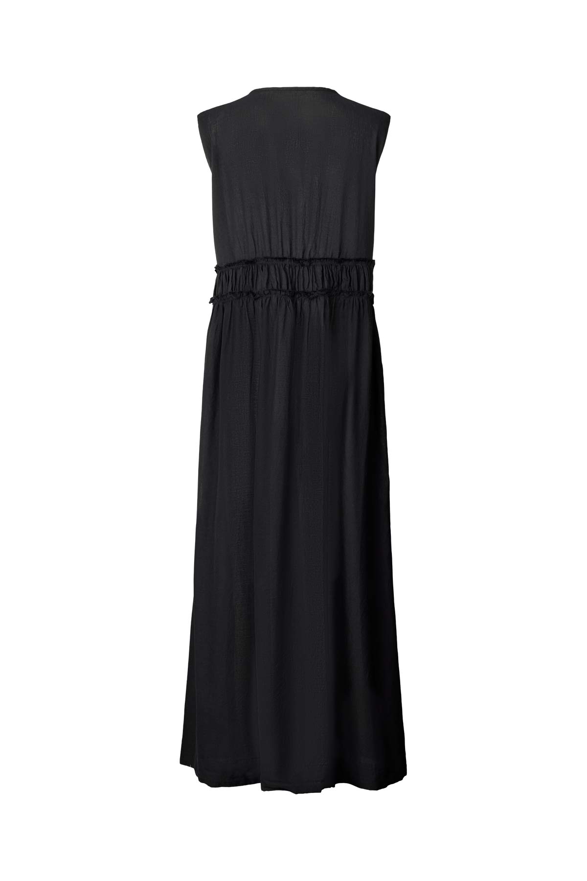 Harmonie - Cotton long dress I Black 3 - Rabens Saloner