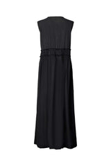 Harmonie - Cotton long dress I Black 3 - Rabens Saloner