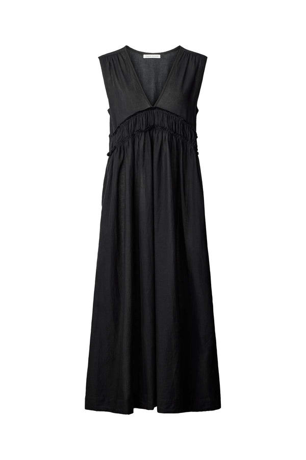 Harmonie - Cotton long dress I Black Black XS 2 - Rabens Saloner