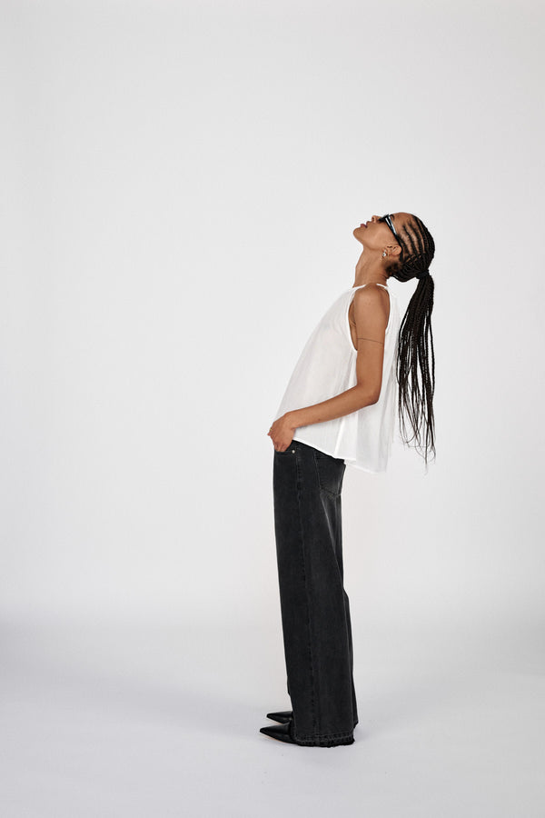 Hoda - Cotton halter top I White 2 - Rabens Saloner