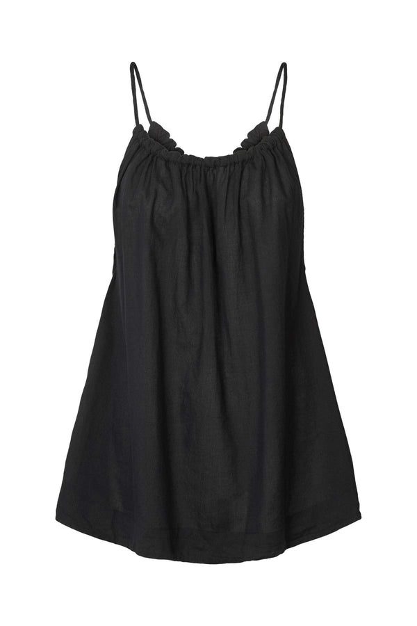Hoda - Cotton halter top I Black Black XS 1 - Rabens Saloner