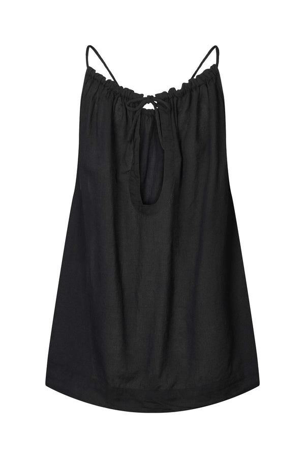 Hoda - Cotton halter top I Black 2 - Rabens Saloner