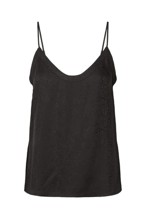 Glæde - Cluster jacquard camisole top I Black Black XS 1 - Rabens Saloner
