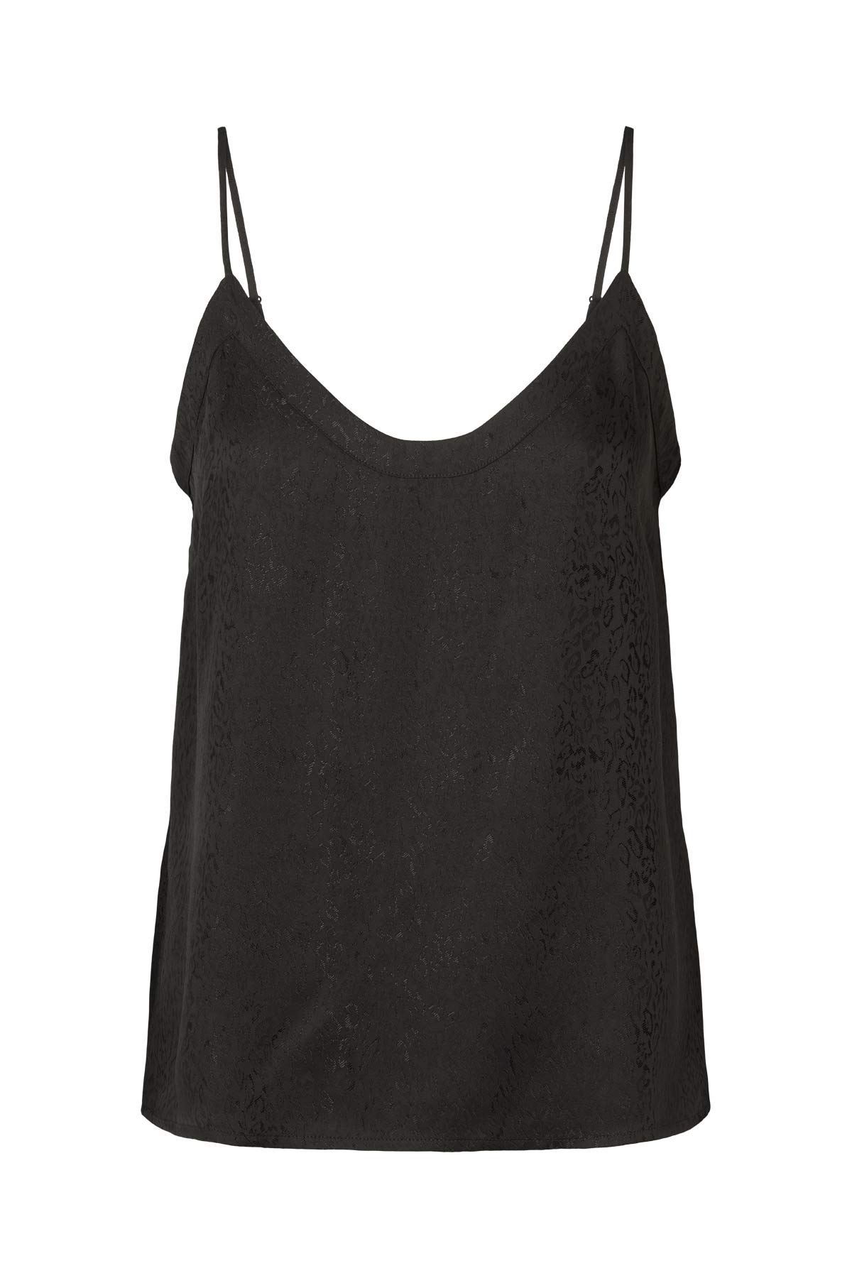 Glæde - Cluster jacquard camisole top I Black Black XS 1 - Rabens Saloner