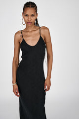 Glorie - Cluster jacquard bias dress I Black 1 - Rabens Saloner