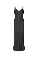 Glorie - Cluster jacquard bias dress I Black Black XS 3 - Rabens Saloner