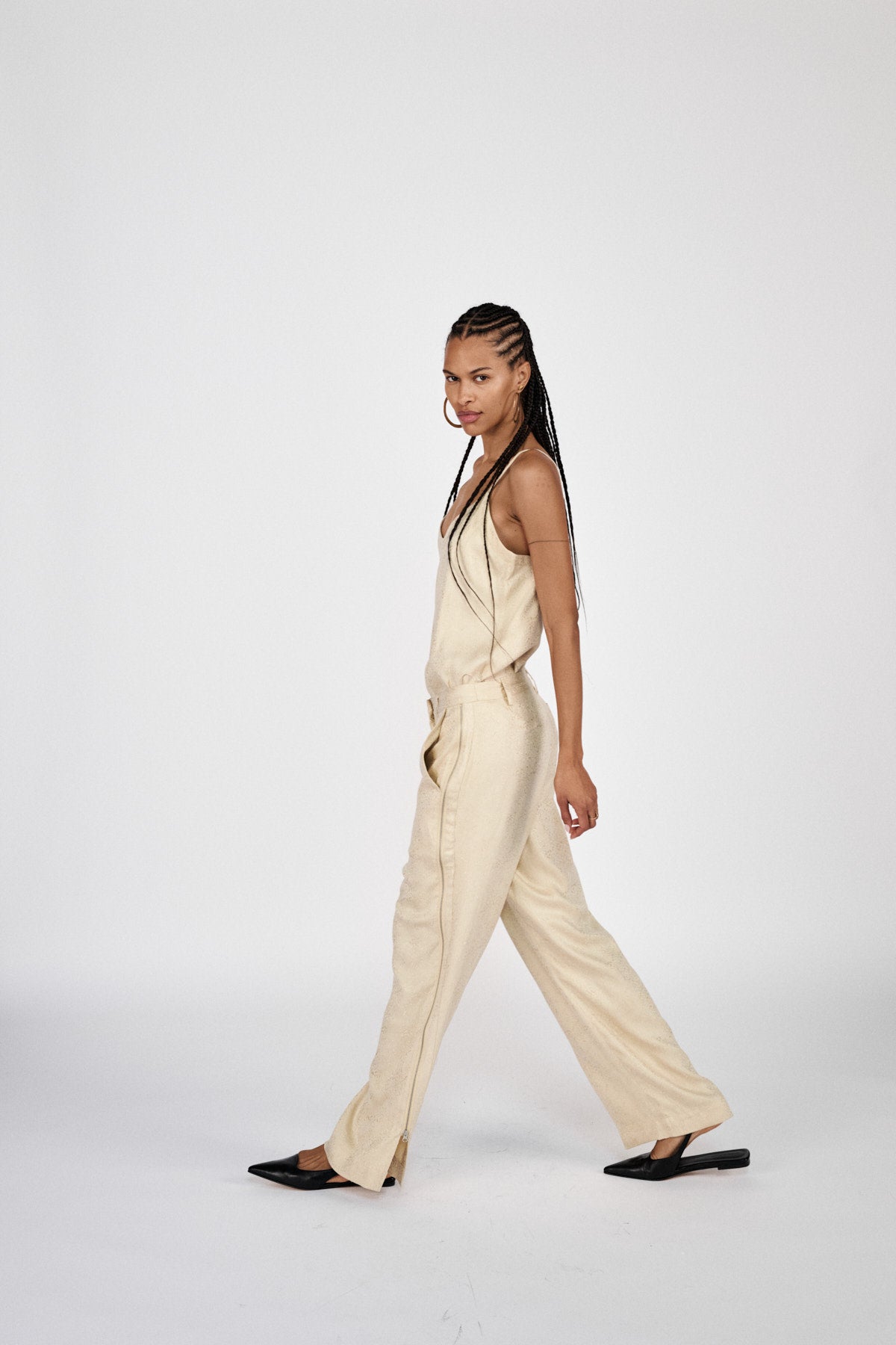 Gurli - Cluster jacquard zip pants I Fiber 1 - Rabens Saloner