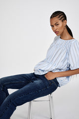 Fine - Denim cropped pants I Dark washed indigo 4 - Rabens Saloner