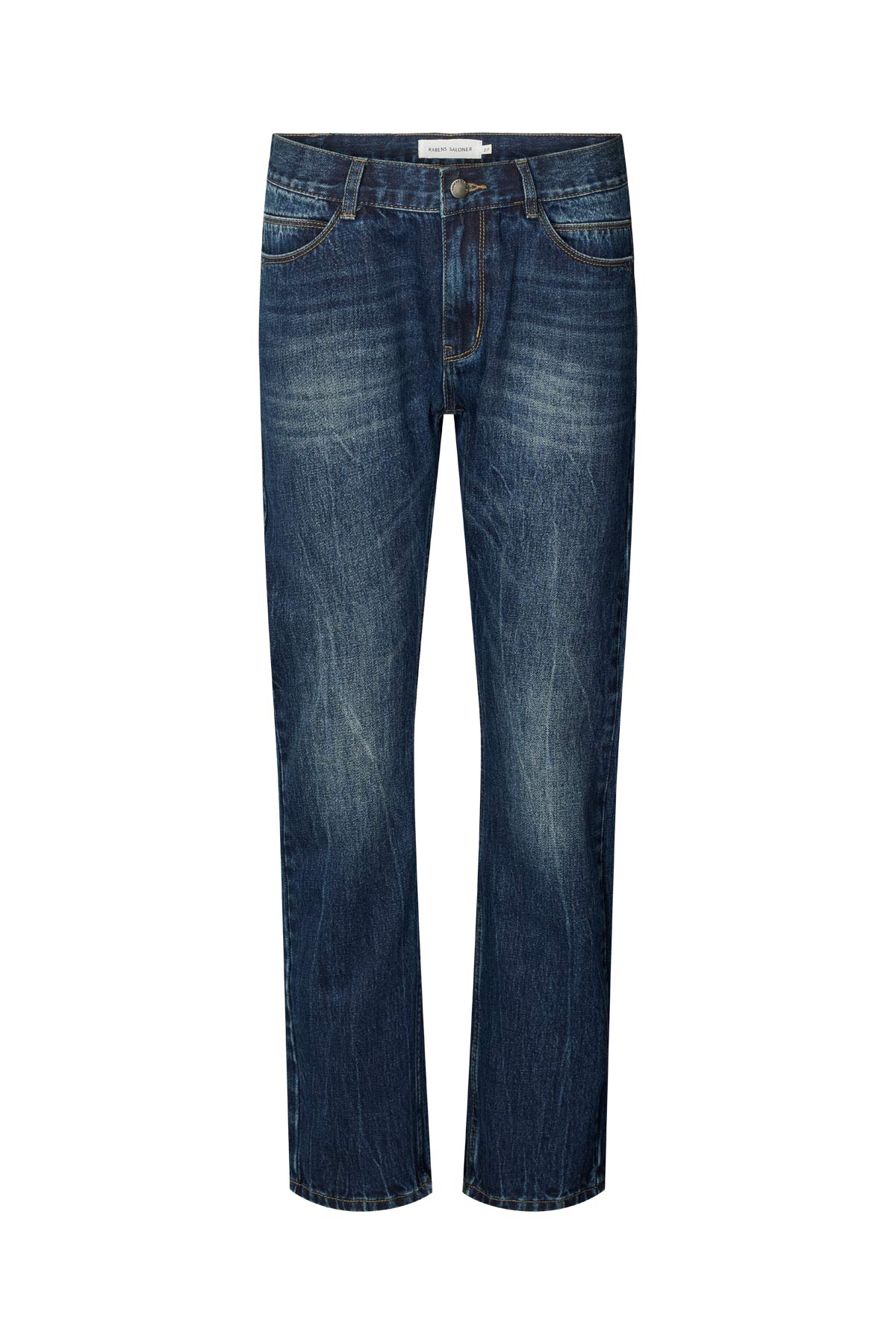 Fine - Denim cropped pants I Dark washed indigo Dark washed indigo 25 6 - Rabens Saloner