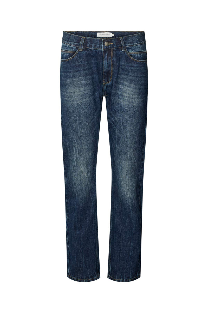 Fine - Denim cropped pants I Dark washed indigo Dark washed indigo 25 6 - Rabens Saloner