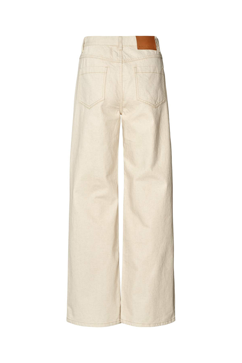 Fellini - Denim ecru straight pants I Ecru 6 - Rabens Saloner