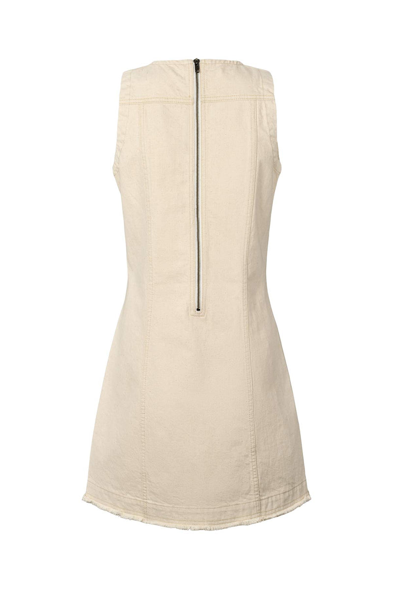 Lizl - Denim ecru dress I Ecru 4 - Rabens Saloner