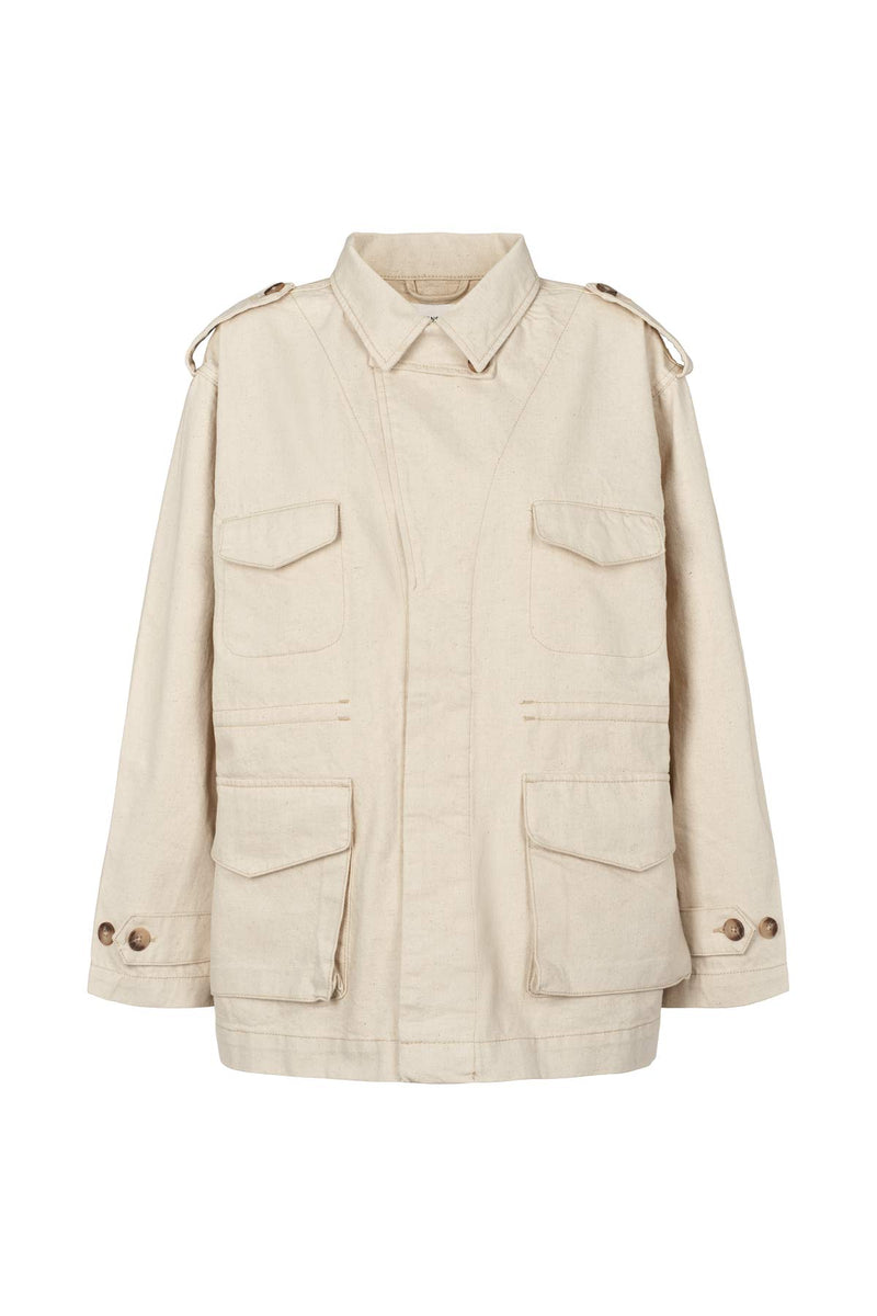 Feodora - Denim ecru defense jacket I Ecru Ecru XS 3 - Rabens Saloner