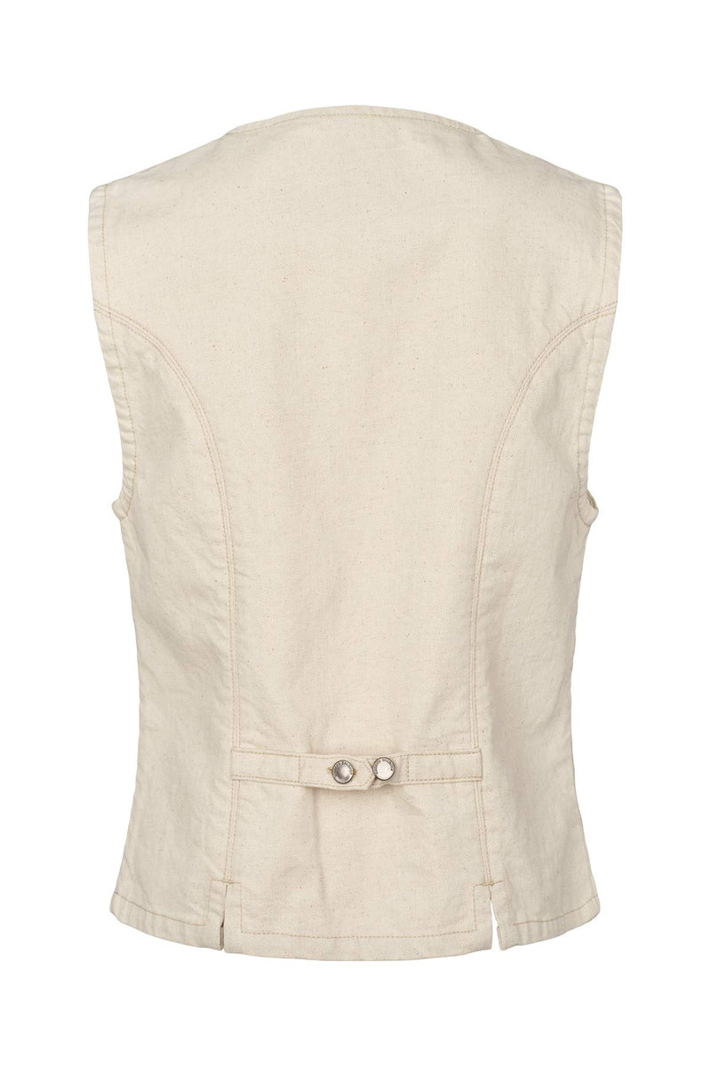 Banu - Denim ecru vest I Ecru 4 - Rabens Saloner
