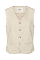 Banu - Denim ecru vest I Ecru Ecru XS 3 - Rabens Saloner