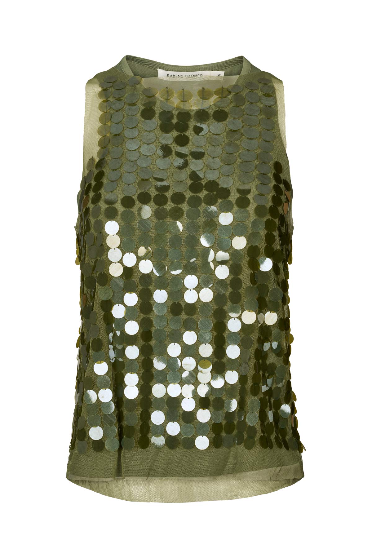 Lilos - Clover sequins tank top I Army Green Army Green XS 6 - Rabens Saloner