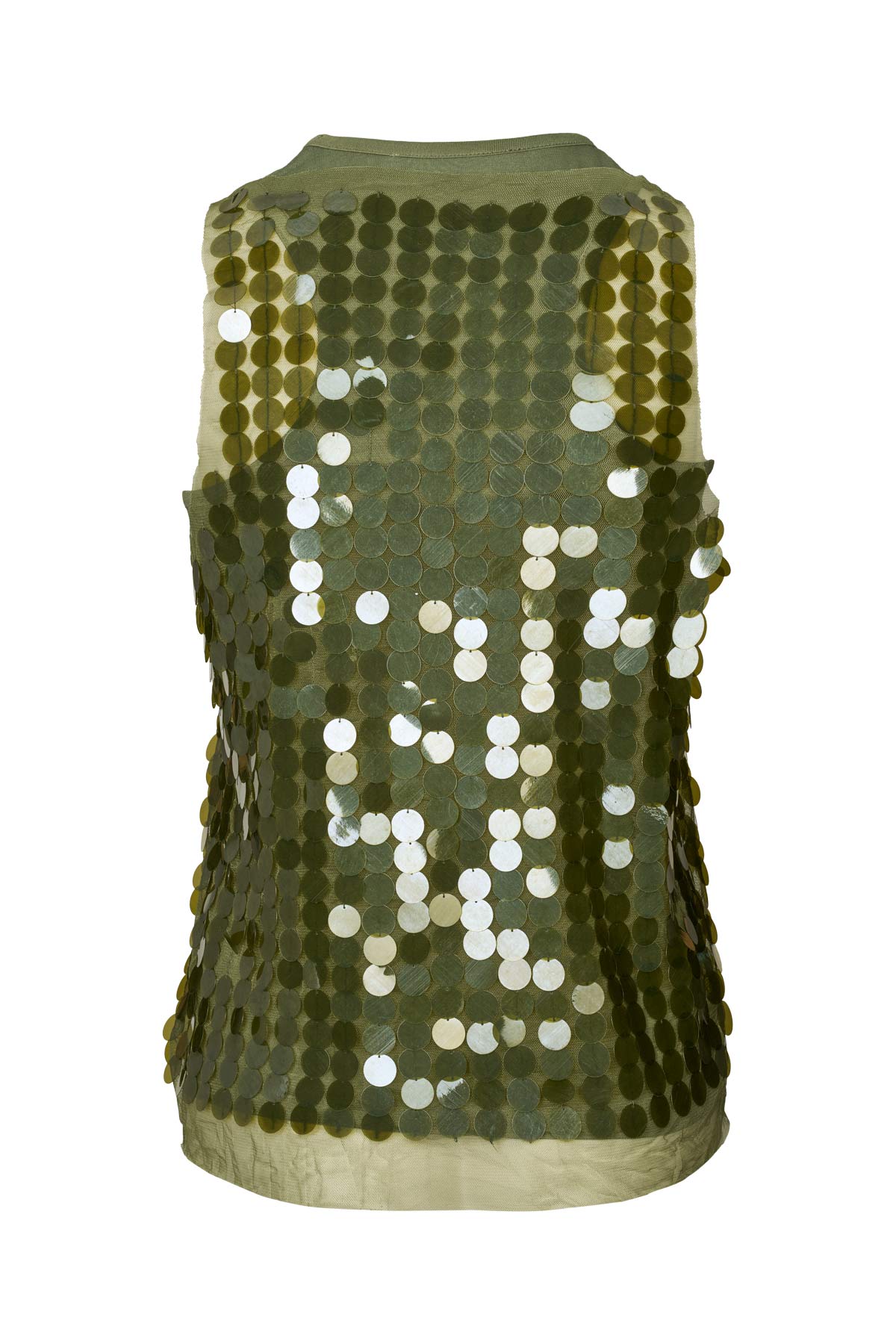 Lilos - Clover sequins tank top I Army Green 7 - Rabens Saloner