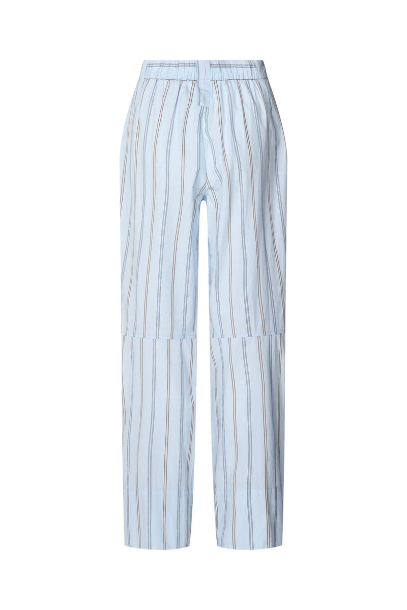 Fresia - Reverse stripe military pants I Blue pyjama stripe 8 - Rabens Saloner