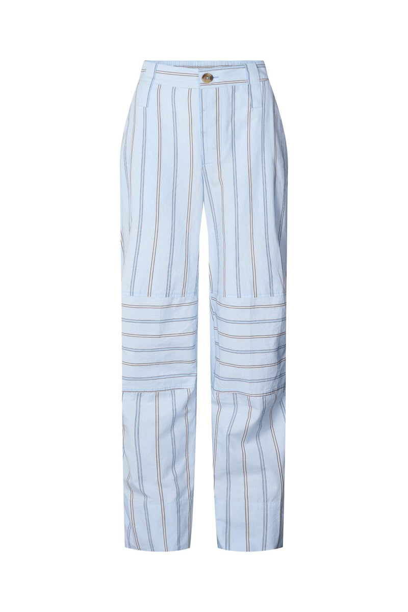 Fresia - Reverse stripe military pants I Blue pyjama stripe Blue pyjama stripe XS 7 - Rabens Saloner