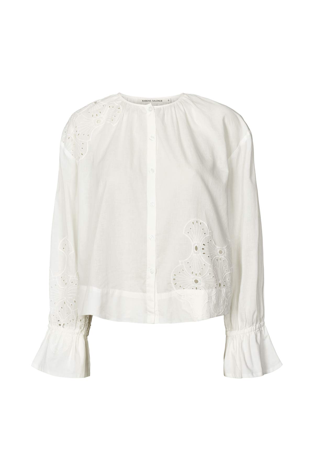 Blossom - Supersize anglaise blouse I White swan White swan XS 4 - Rabens Saloner