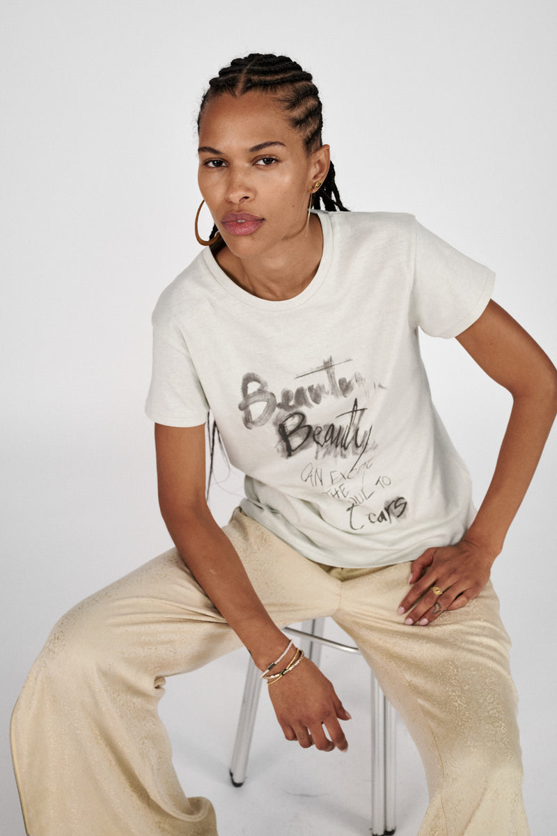Ambla - Beauty t-shirt I Faded black 4 - Rabens Saloner