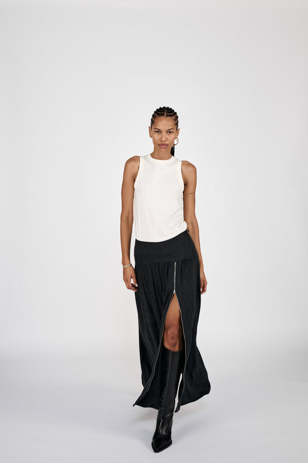 Johnny - Pima jersey tank top I Chalk 2 - Rabens Saloner